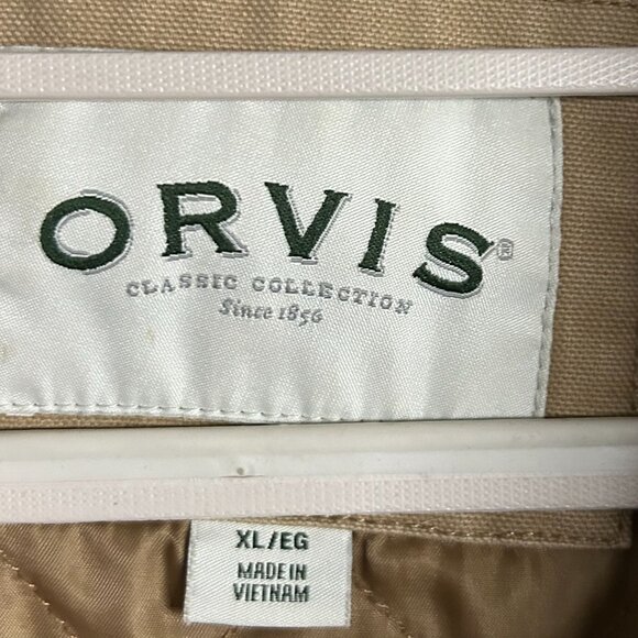 ORVIS Canvas Barn Jacket Men’s XL Color:Brown With Quilted Lining - Picture 5 of 8